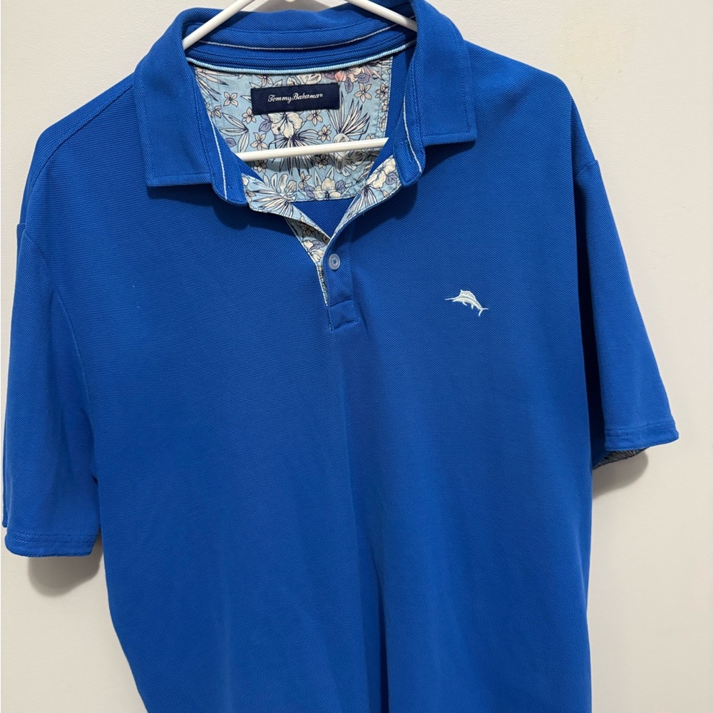 Tommy Bahama Blue Polo Shirt Classic Design